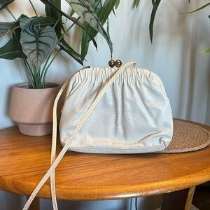 Vintage cream leather Etra crossbody- used